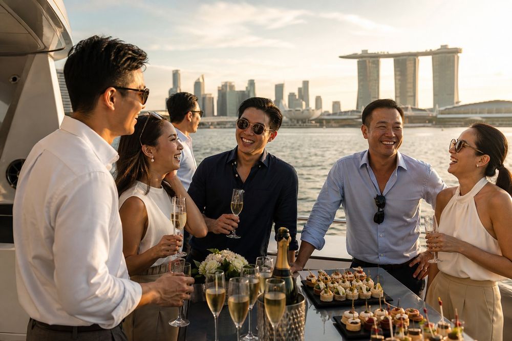 新加坡公司团建-游艇出海活动-金溪旅行社企业团队海上派对-新加坡团建定制